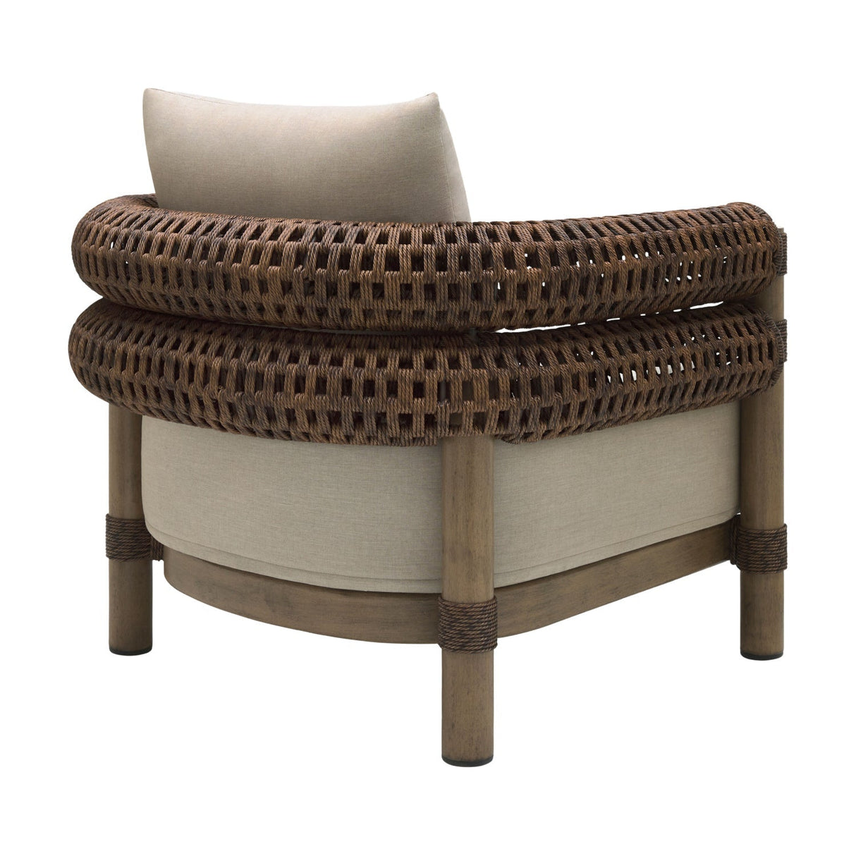 Modern European furniture - Cushioned Wicker Outdoor Accent Chair - www.oroa.com