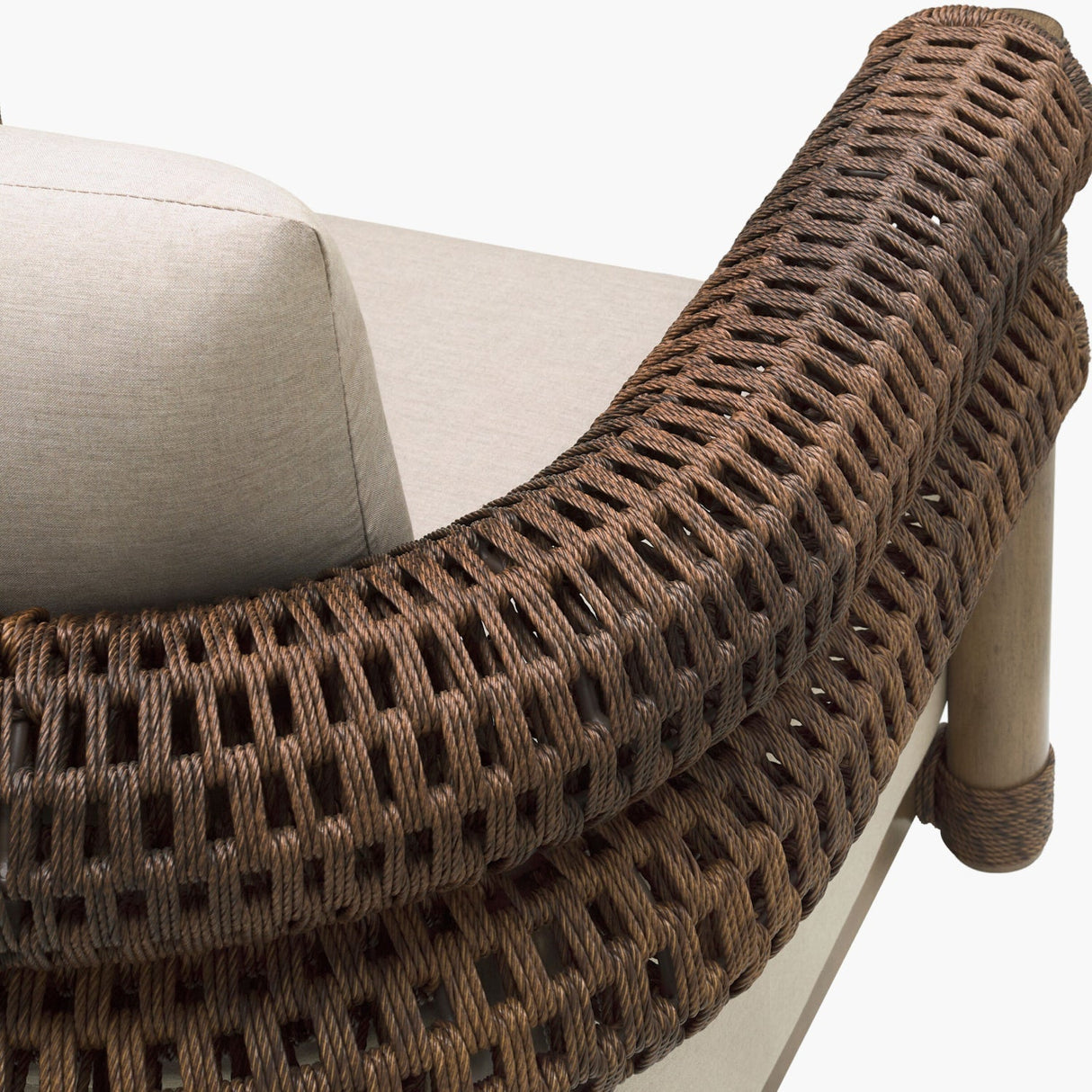 Modern European furniture - Cushioned Wicker Outdoor Accent Chair - www.oroa.com