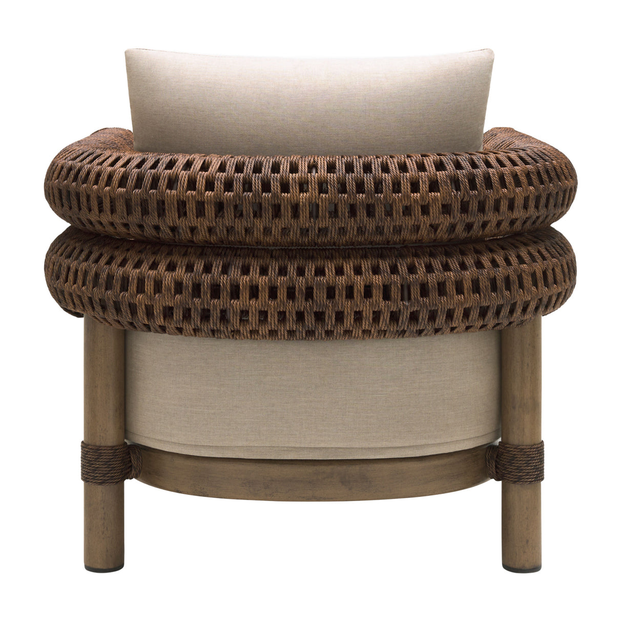Modern European furniture - Cushioned Wicker Outdoor Accent Chair - www.oroa.com