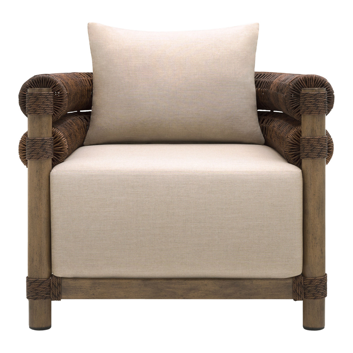 Modern European furniture - Cushioned Wicker Outdoor Accent Chair - www.oroa.com