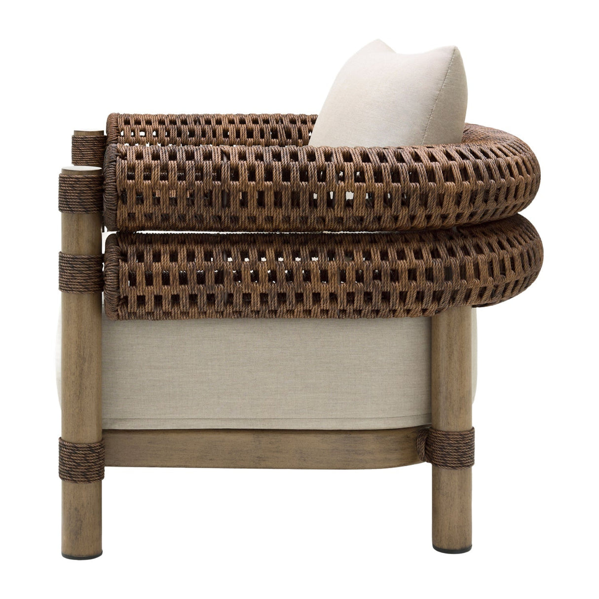 Modern European furniture - Cushioned Wicker Outdoor Accent Chair - www.oroa.com