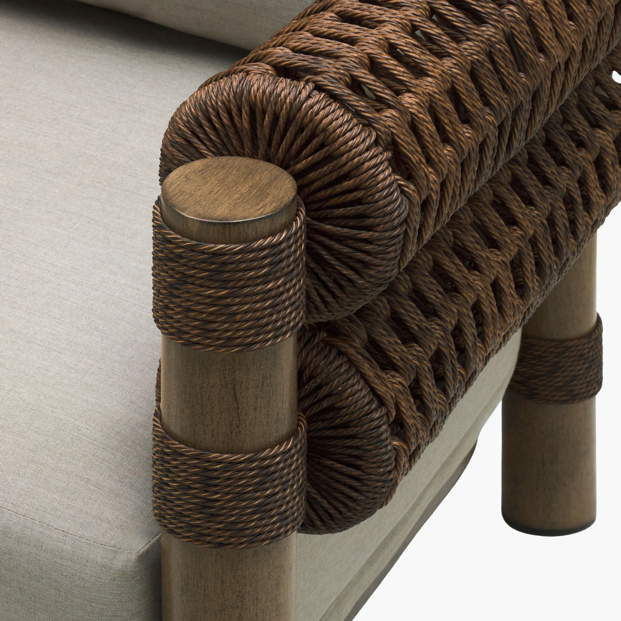 Modern European furniture - Cushioned Wicker Outdoor Accent Chair - www.oroa.com