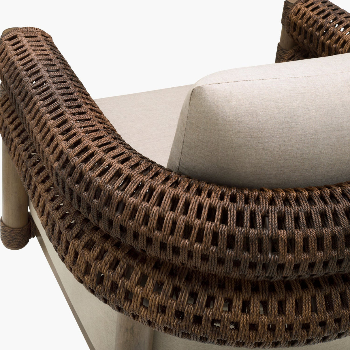 Modern European furniture - Cushioned Wicker Outdoor Swivel Chair - www.oroa.com
