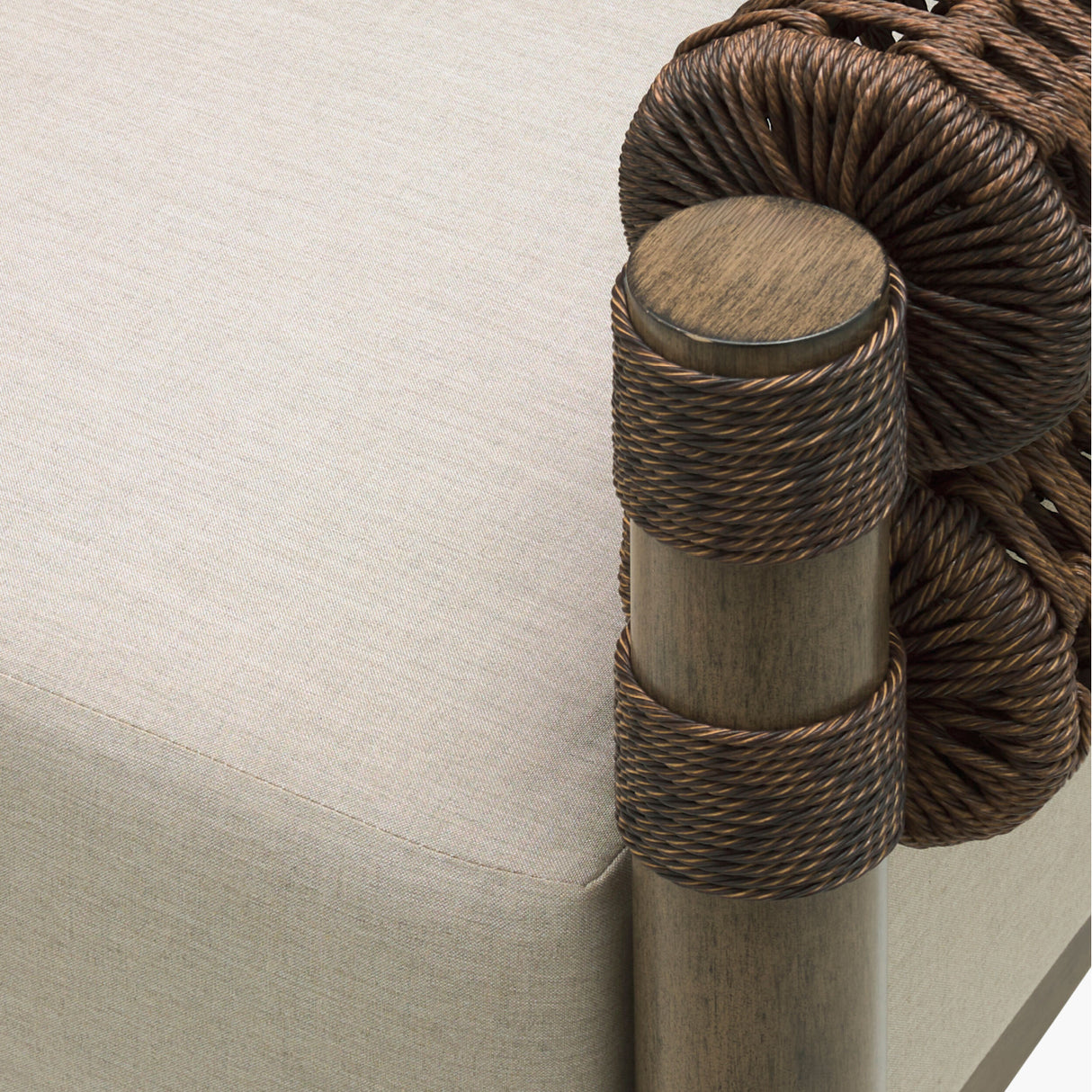Modern European furniture - Cushioned Wicker Outdoor Swivel Chair - www.oroa.com