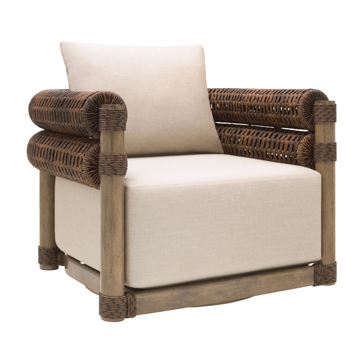 Modern European furniture - Cushioned Wicker Outdoor Swivel Chair - www.oroa.com