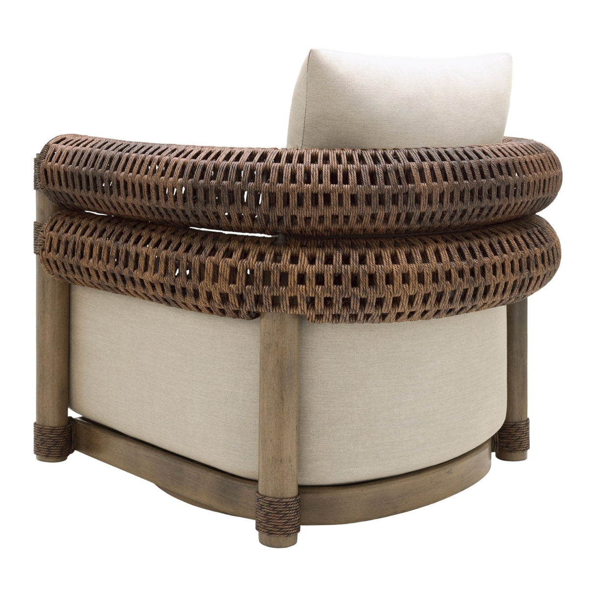 Modern European furniture - Cushioned Wicker Outdoor Swivel Chair - www.oroa.com