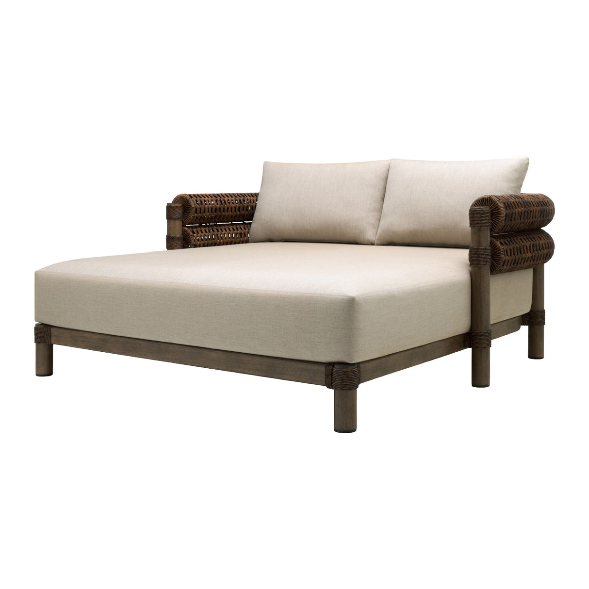 Modern European furniture - Cushioned Wicker Outdoor Daybed - www.oroa.com