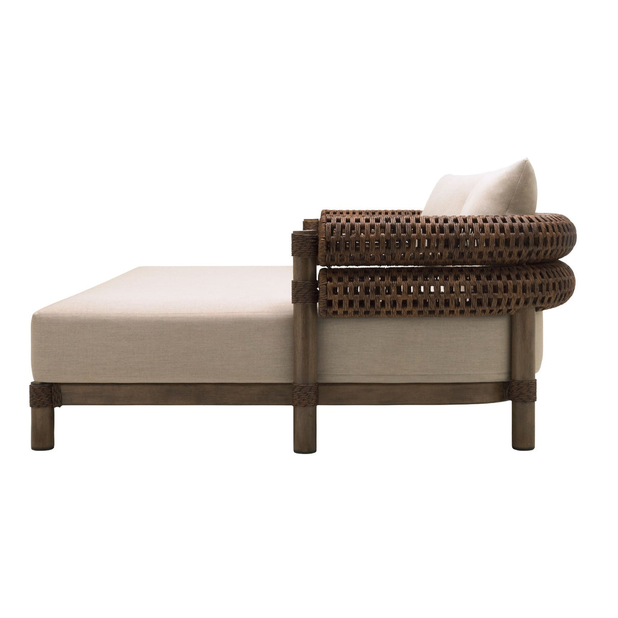 Modern European furniture - Cushioned Wicker Outdoor Daybed - www.oroa.com