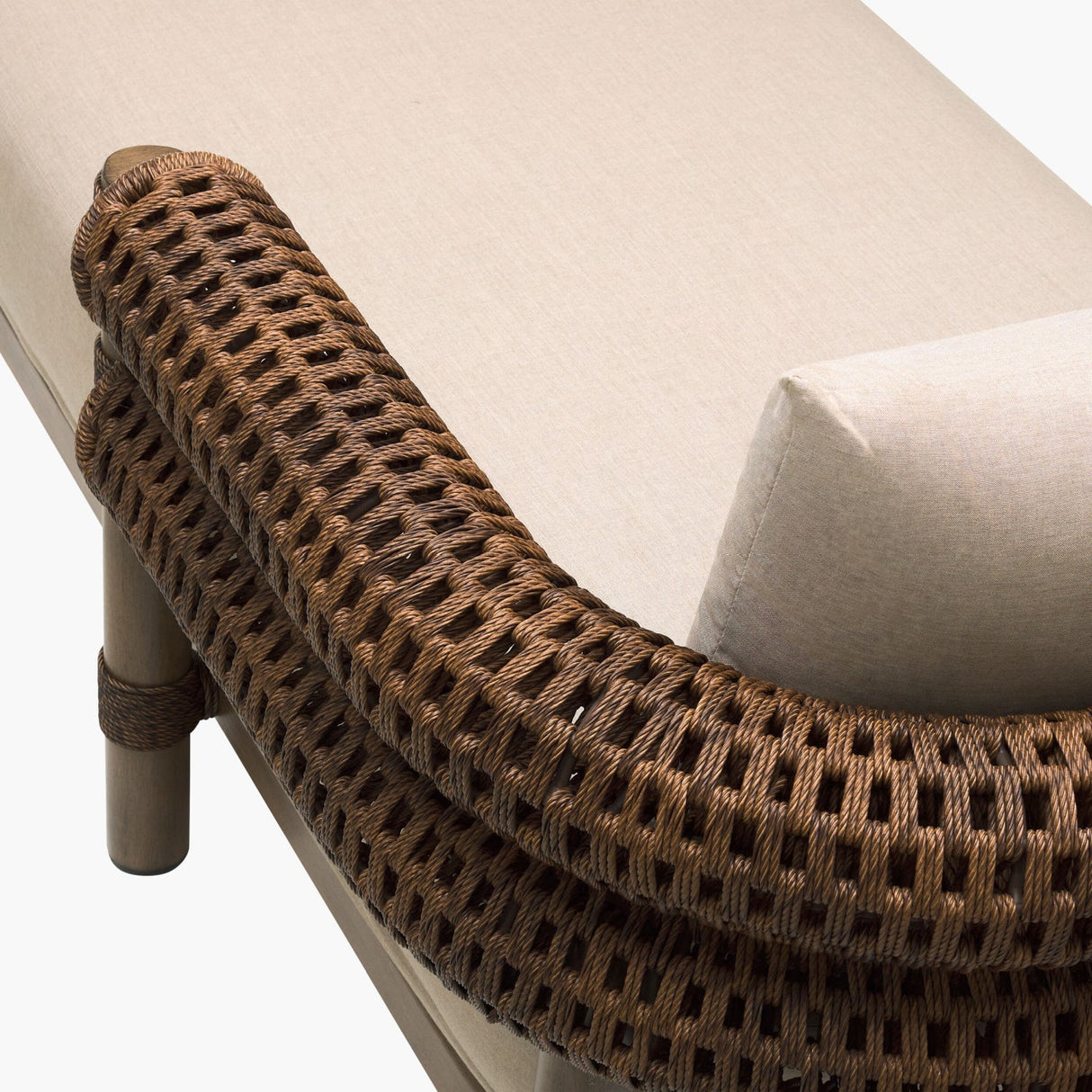 Modern European furniture - Cushioned Wicker Outdoor Daybed - www.oroa.com