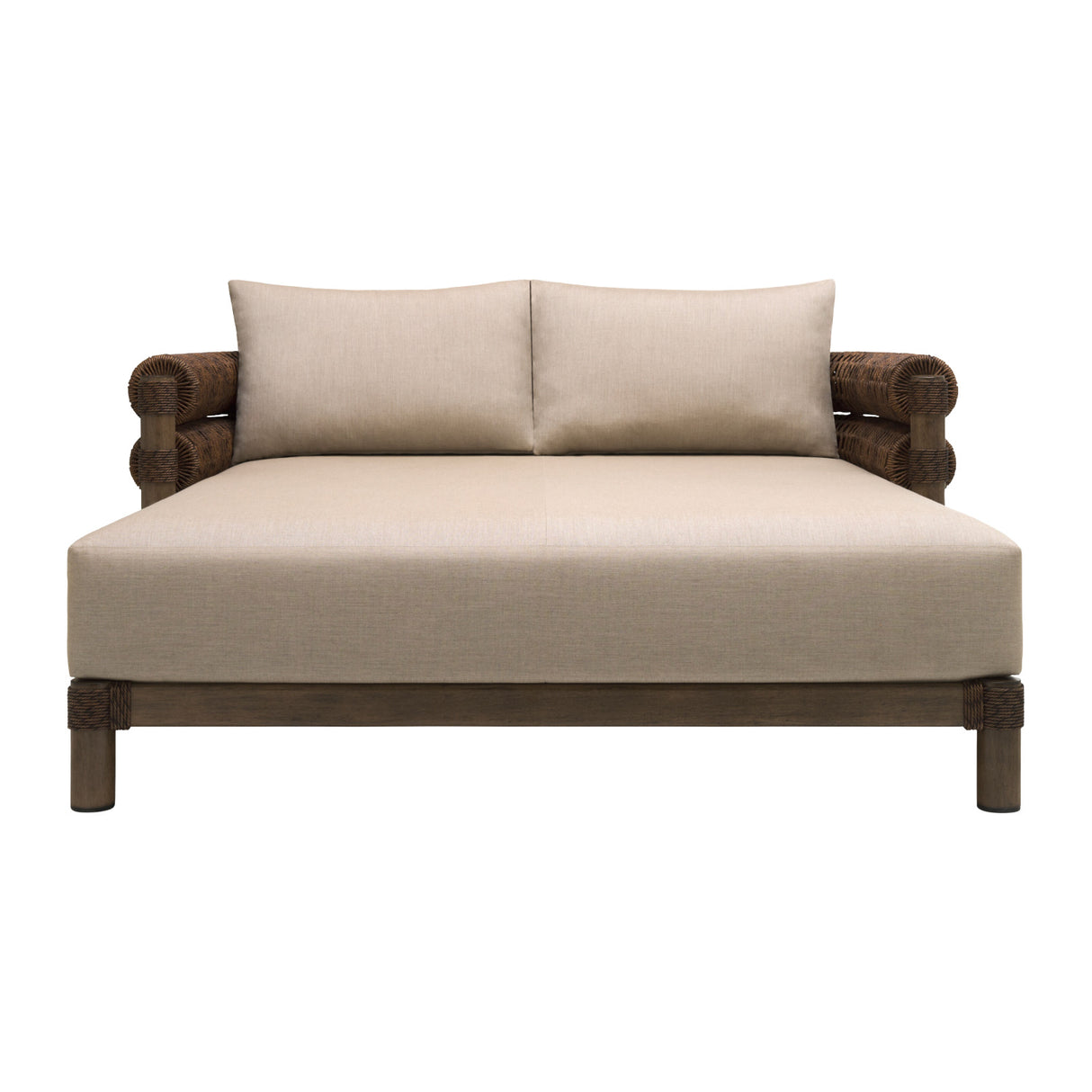 Modern European furniture - Cushioned Wicker Outdoor Daybed - www.oroa.com