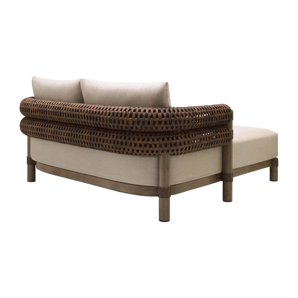 Modern European furniture - Cushioned Wicker Outdoor Daybed - www.oroa.com