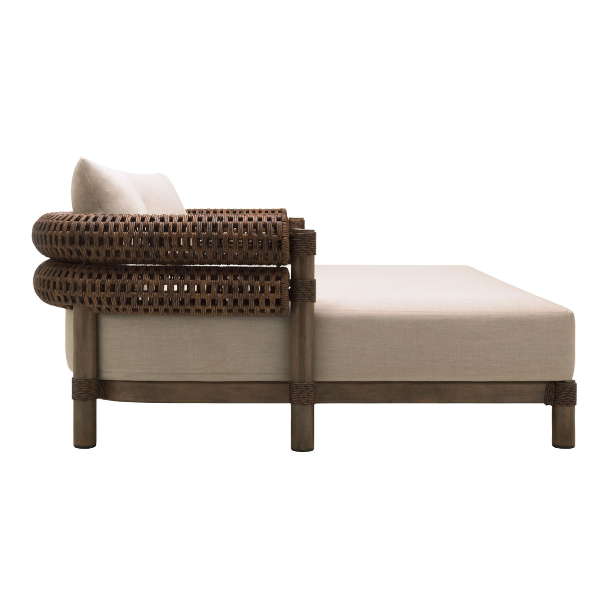 Modern European furniture - Cushioned Wicker Outdoor Daybed - www.oroa.com
