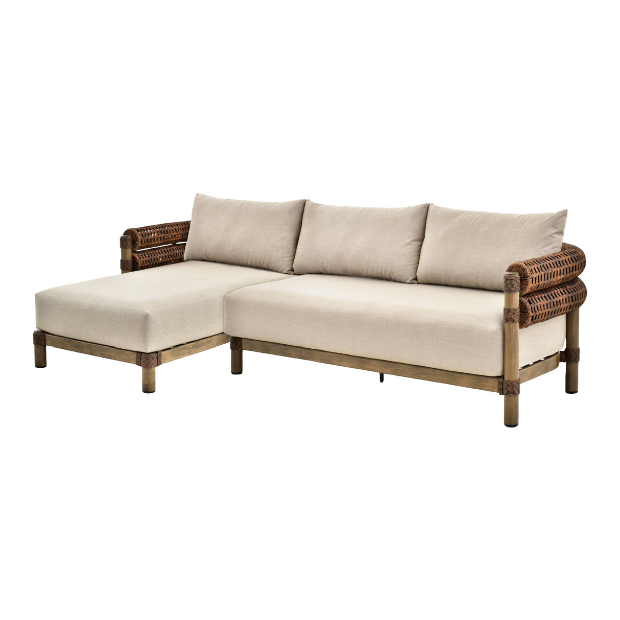 Cushioned Wicker Outdoor Left-Armed Chaise | Oroa.com