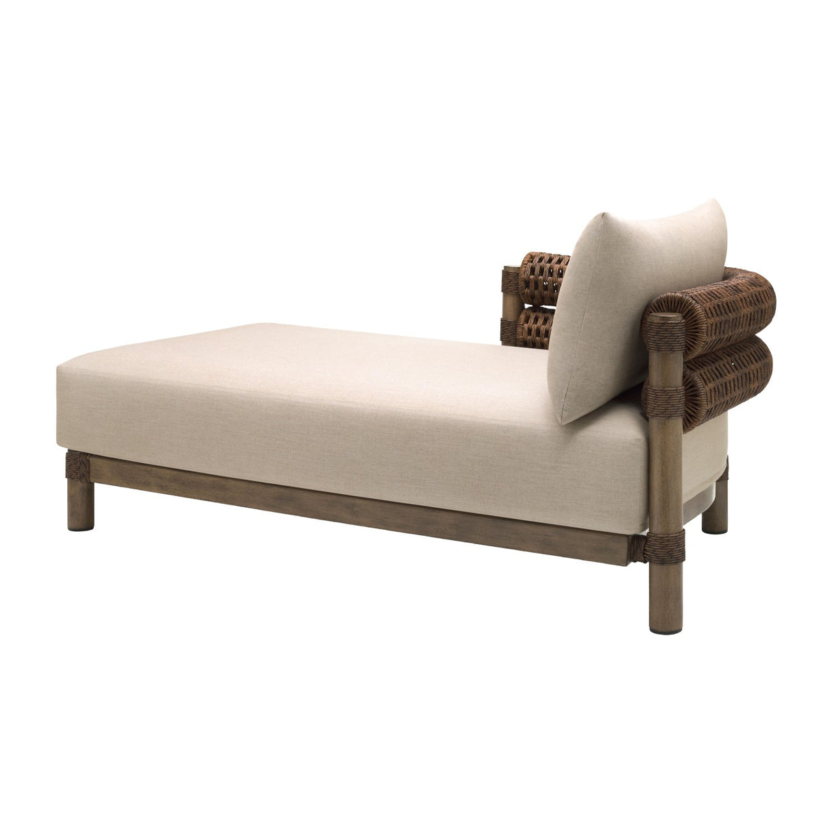 Cushioned Wicker Outdoor Left-Armed Chaise – Porta – alternate view 8