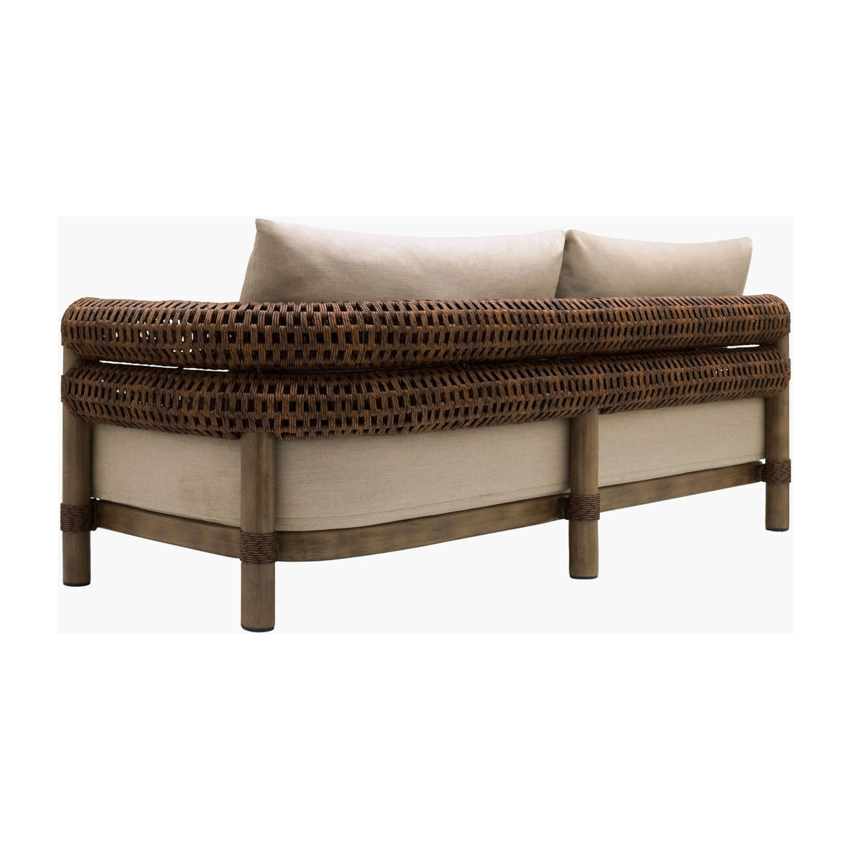 Modern European furniture - Cushioned Wicker Outdoor Right-Armed Sofa - www.oroa.com