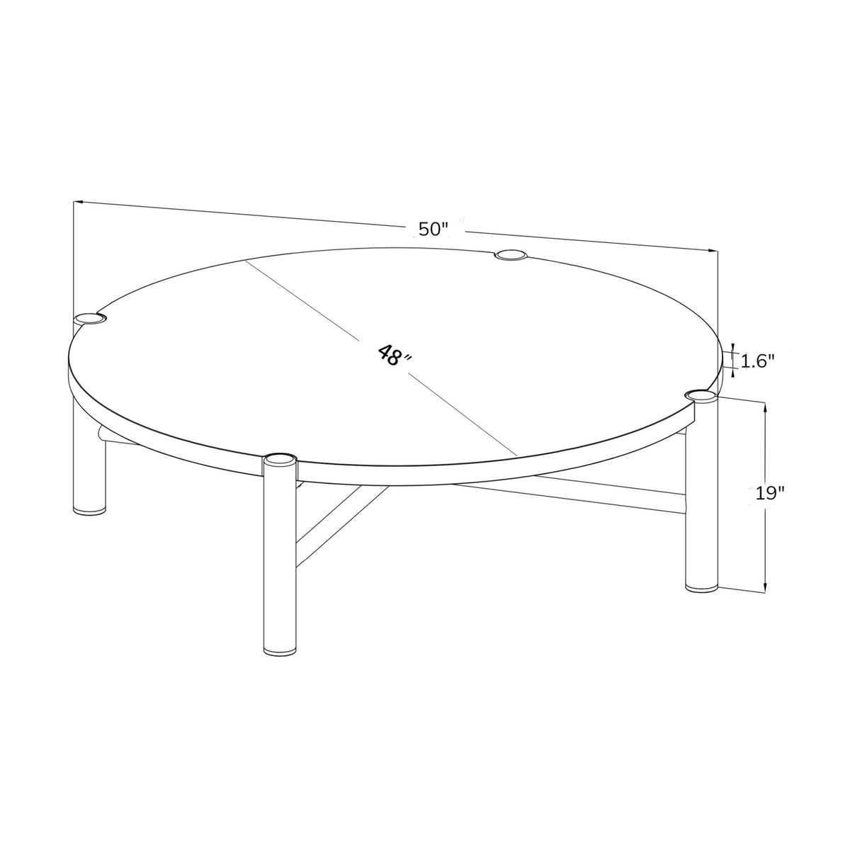 Modern European furniture - Brown Stone Round Outdoor Coffee Table - www.oroa.com