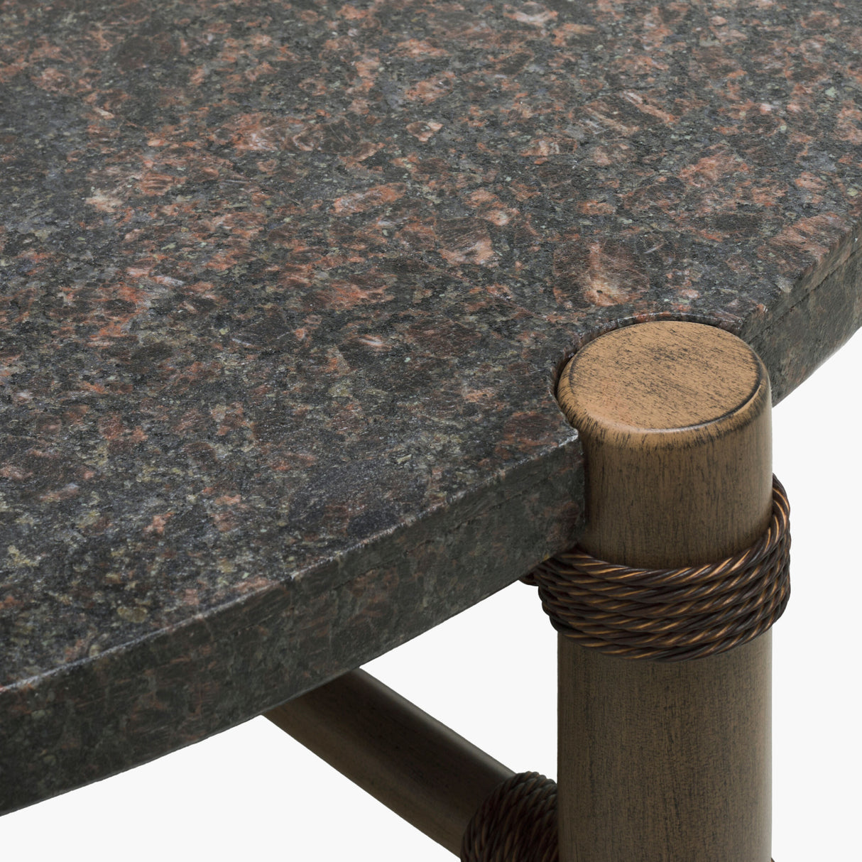 Modern European furniture - Brown Stone Round Outdoor Coffee Table - www.oroa.com