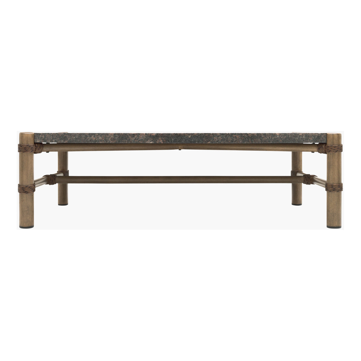Modern European furniture - Brown Stone Rectangular Outdoor Coffee Table - www.oroa.com | Oroa.com