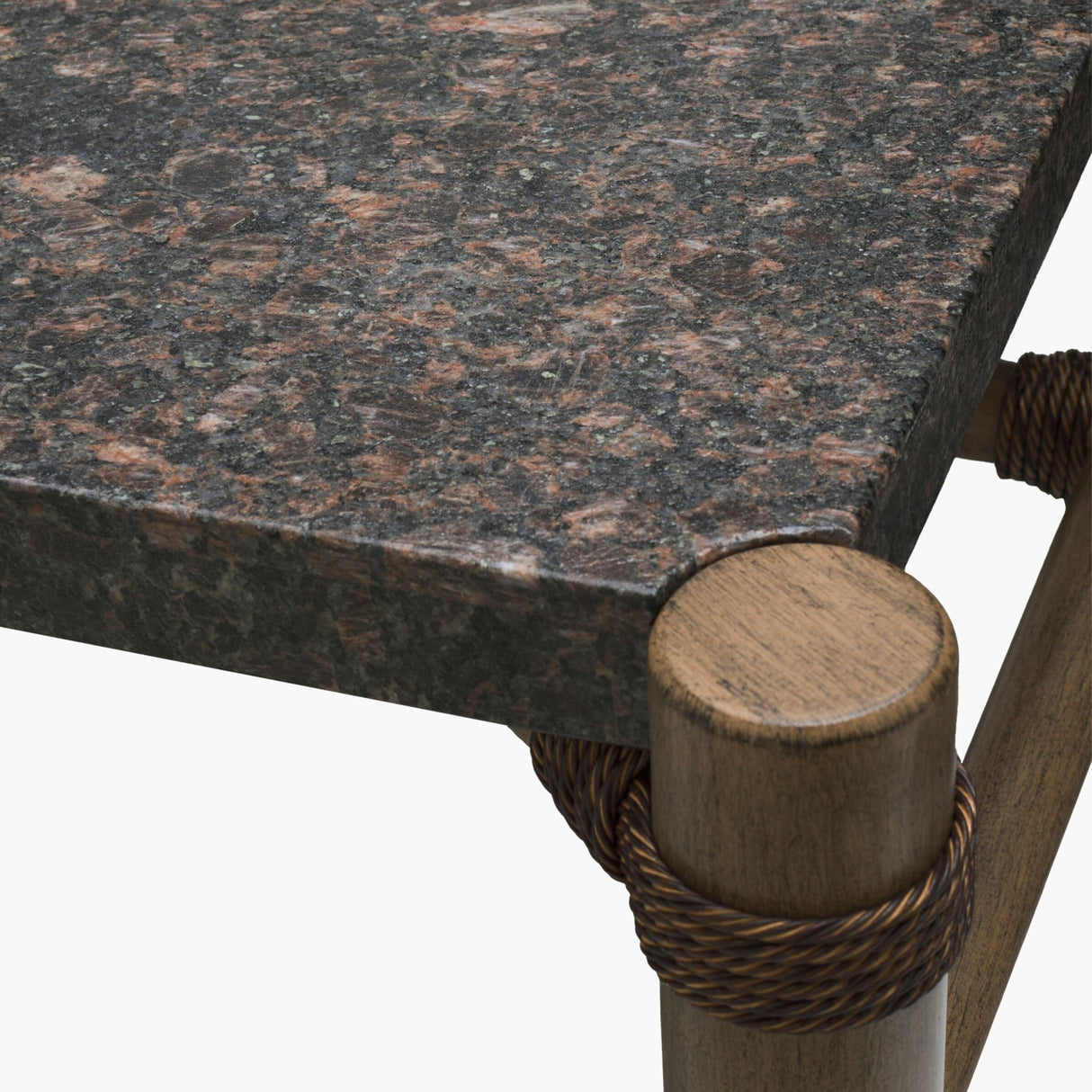 Modern European furniture - Brown Stone Rectangular Outdoor Coffee Table - www.oroa.com