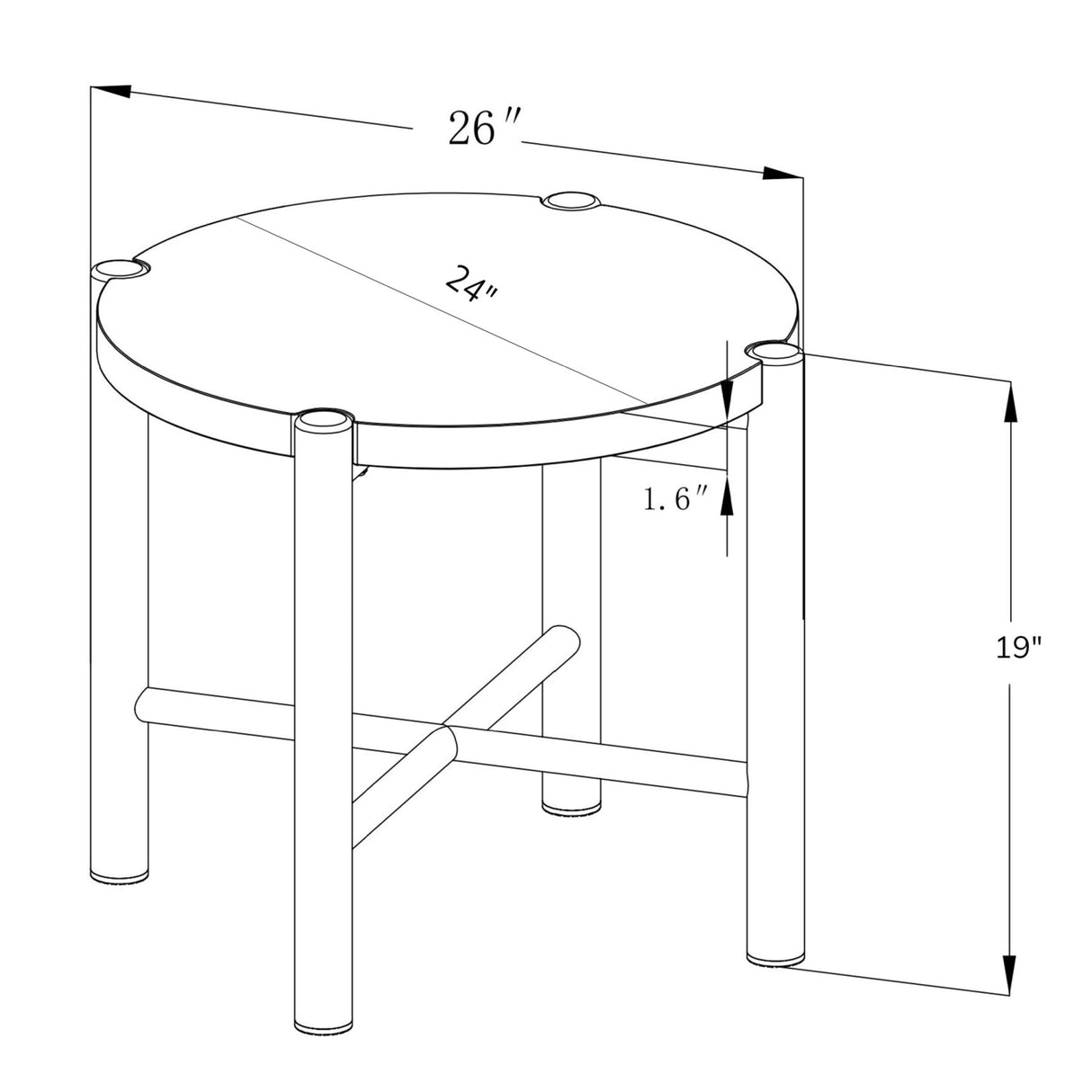 Modern European furniture - Brown Stone Round Outdoor End Table - www.oroa.com