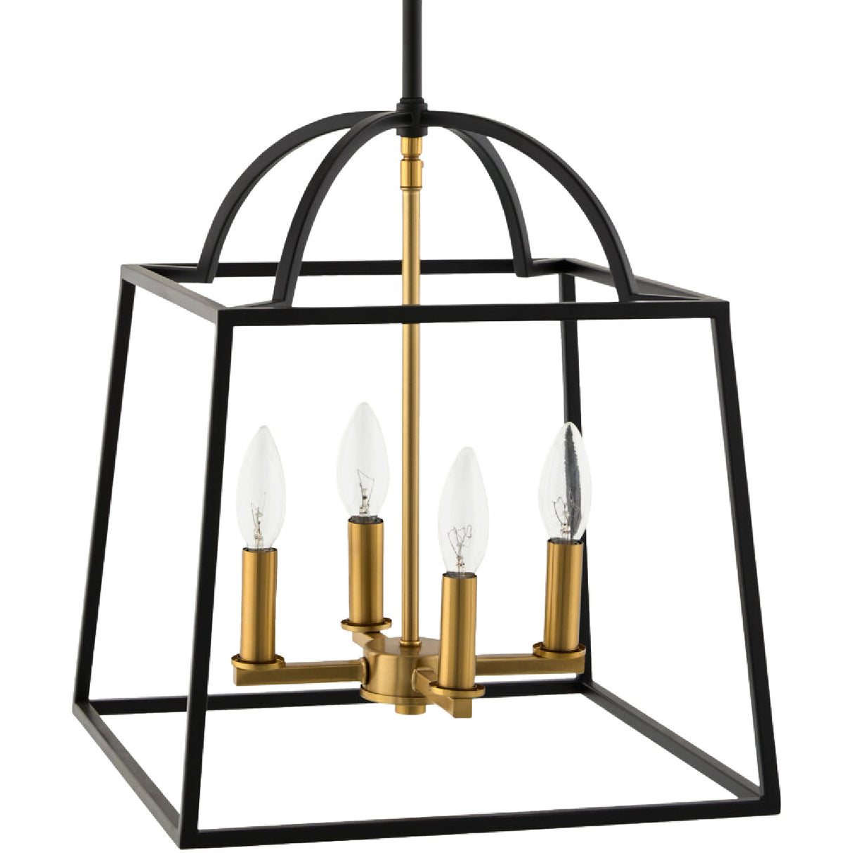 Modern European furniture - Black Iron Framed 4-Light Chandelier - www.oroa.com | Oroa.com