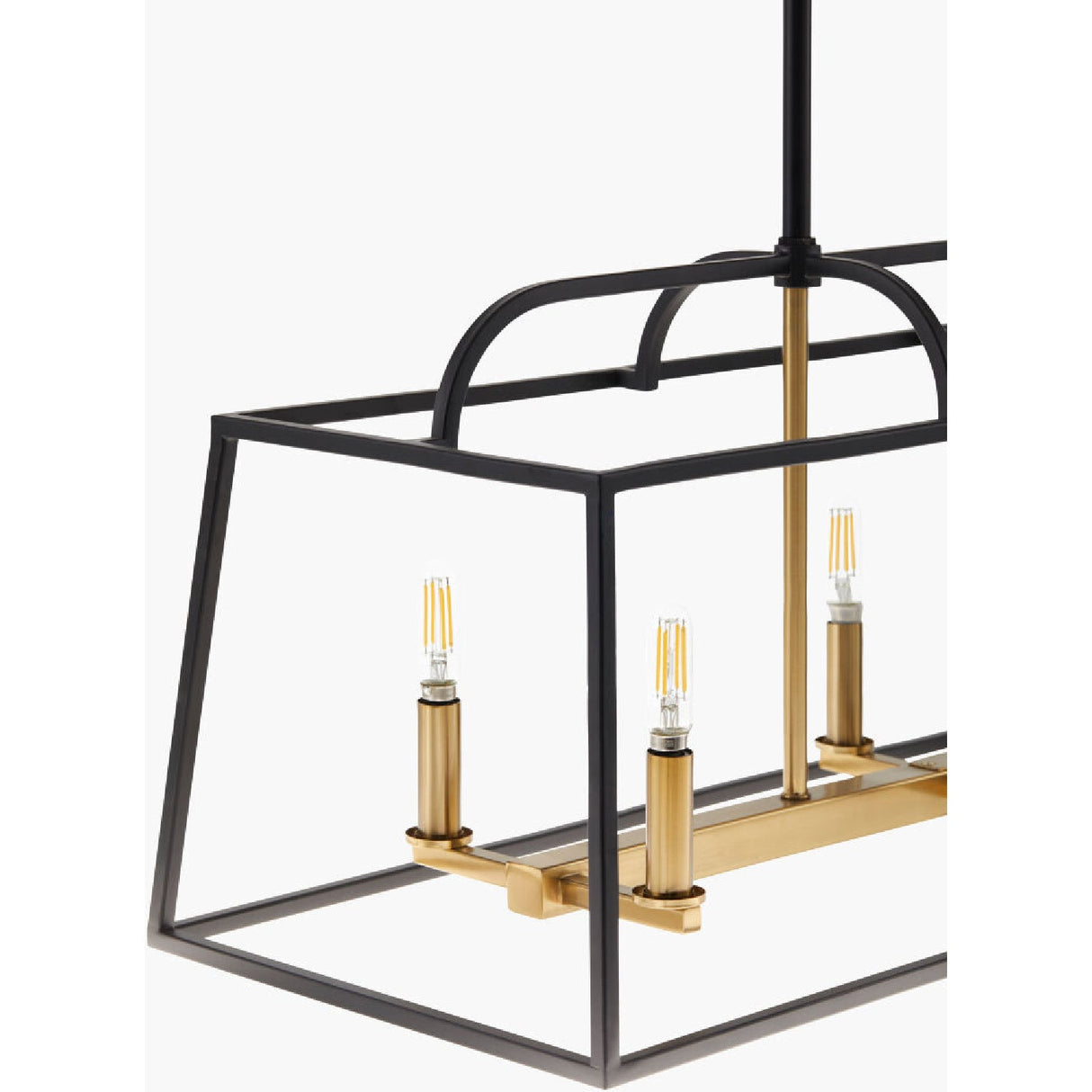 Modern European furniture - Black Iron Framed 6-Light Chandelier - www.oroa.com