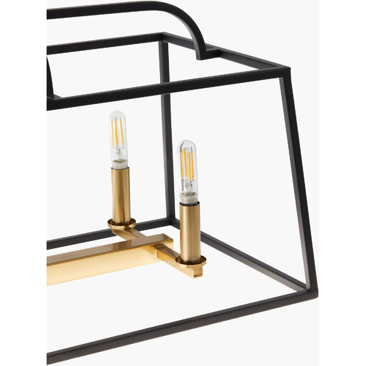 Modern European furniture - Black Iron Framed 6-Light Chandelier - www.oroa.com