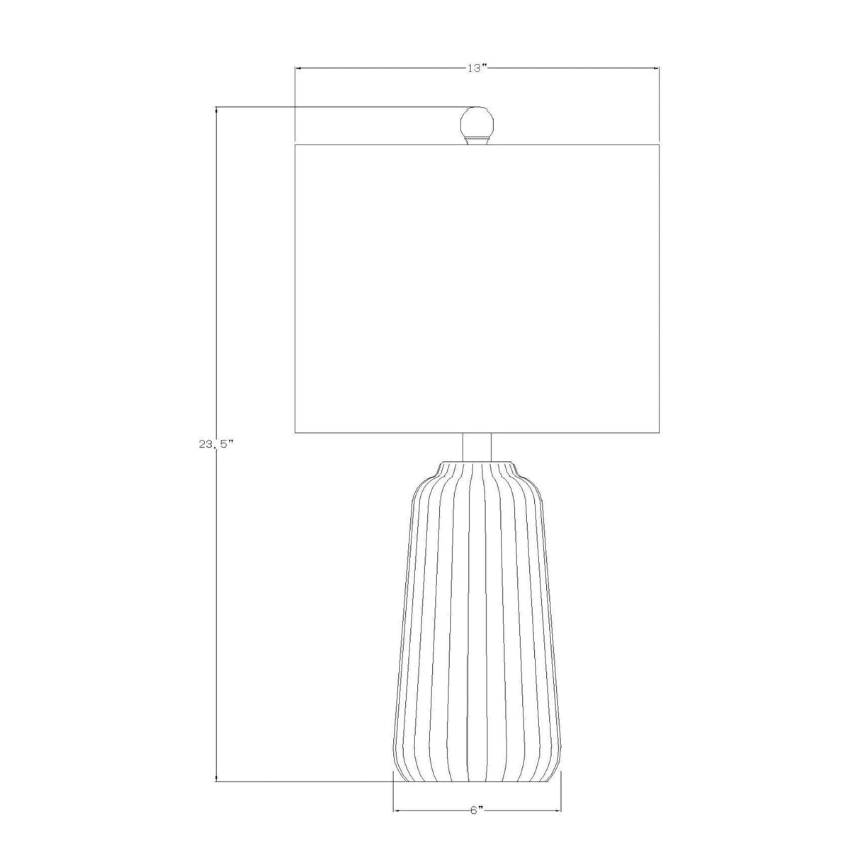 Modern European furniture - Glazed Blue Ceramic Table Lamp - www.oroa.com