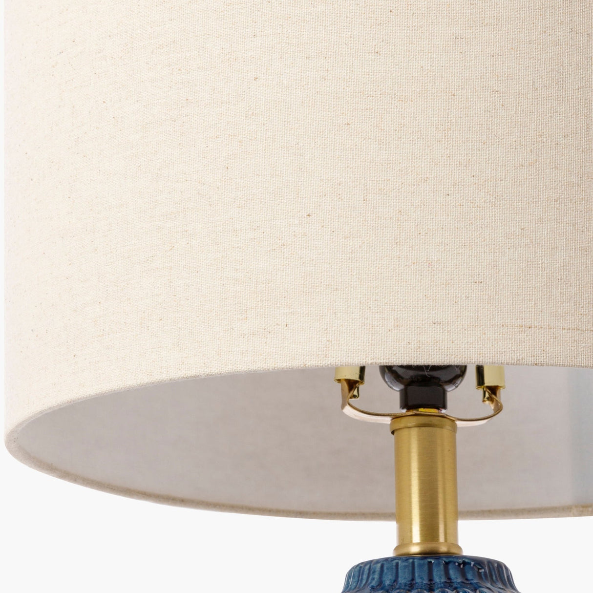 Modern European furniture - Glazed Blue Ceramic Table Lamp - www.oroa.com
