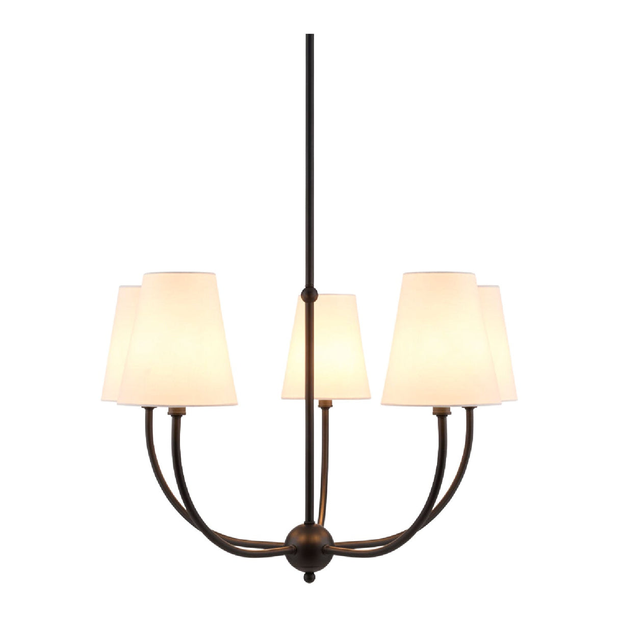Modern European furniture - White Cotton Shade Chandelier - www.oroa.com