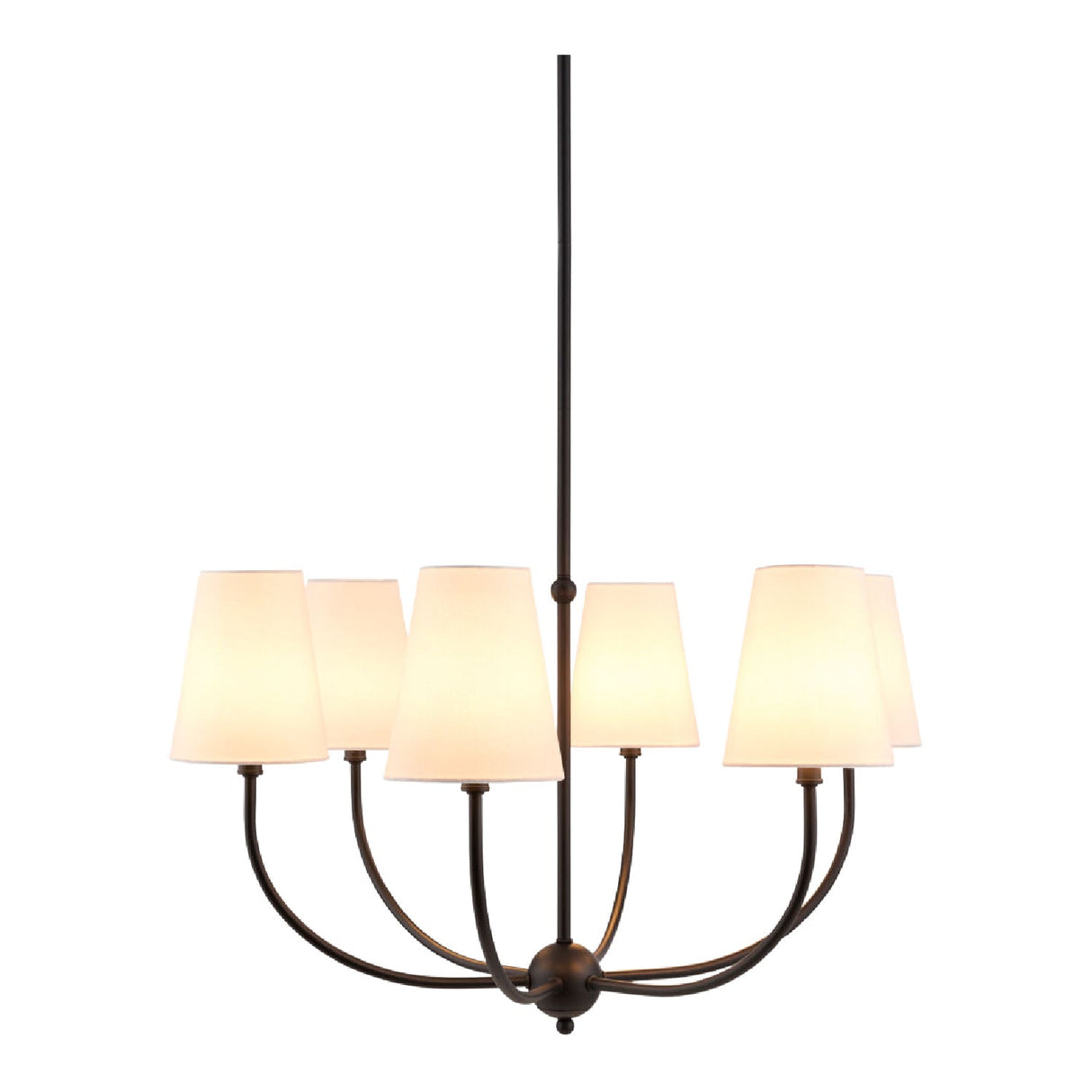 Modern European furniture - White Cotton Shade Chandelier - www.oroa.com