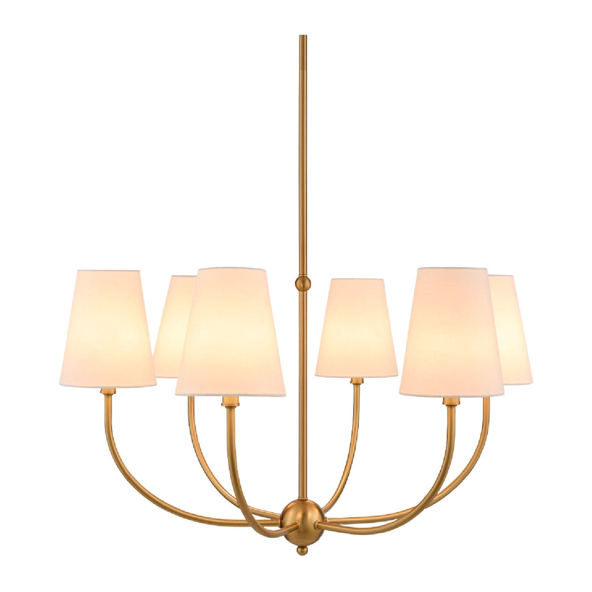 Modern European furniture - White Cotton Shade Chandelier - www.oroa.com