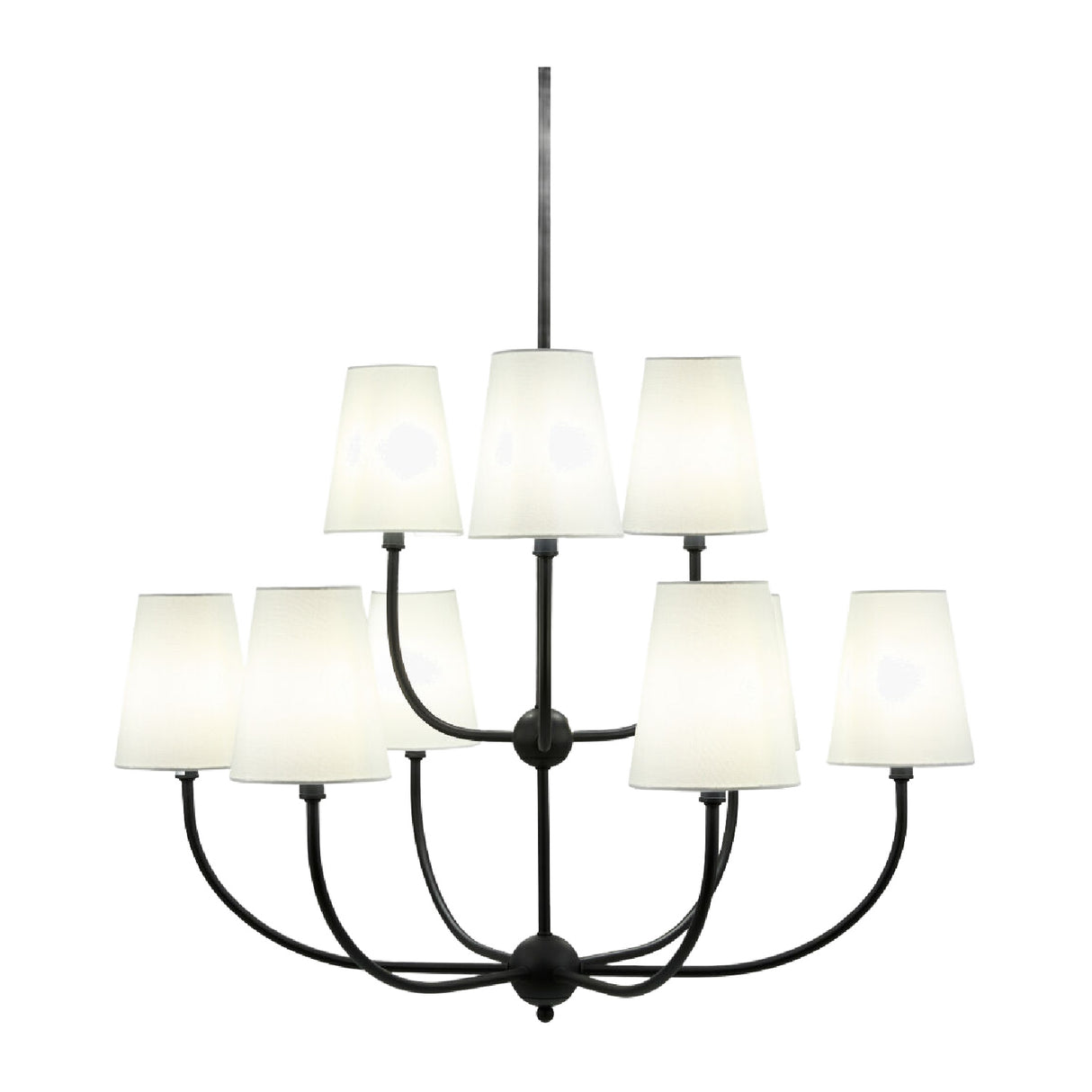Modern European furniture - White Cotton Shade Chandelier - www.oroa.com