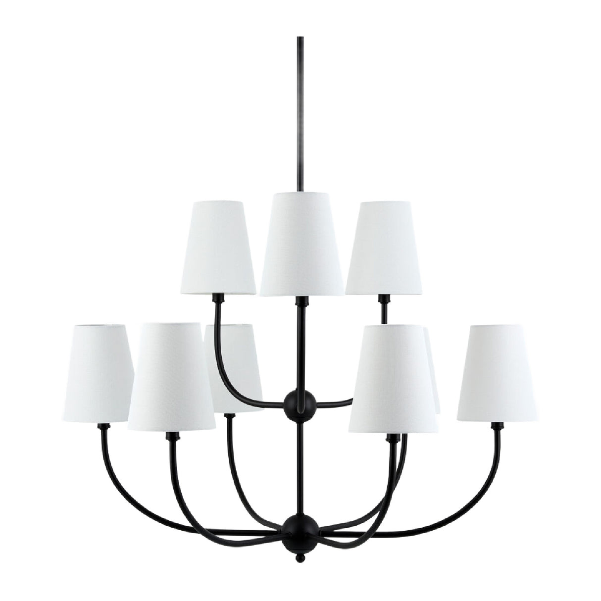 Modern European furniture - White Cotton Shade Chandelier - www.oroa.com