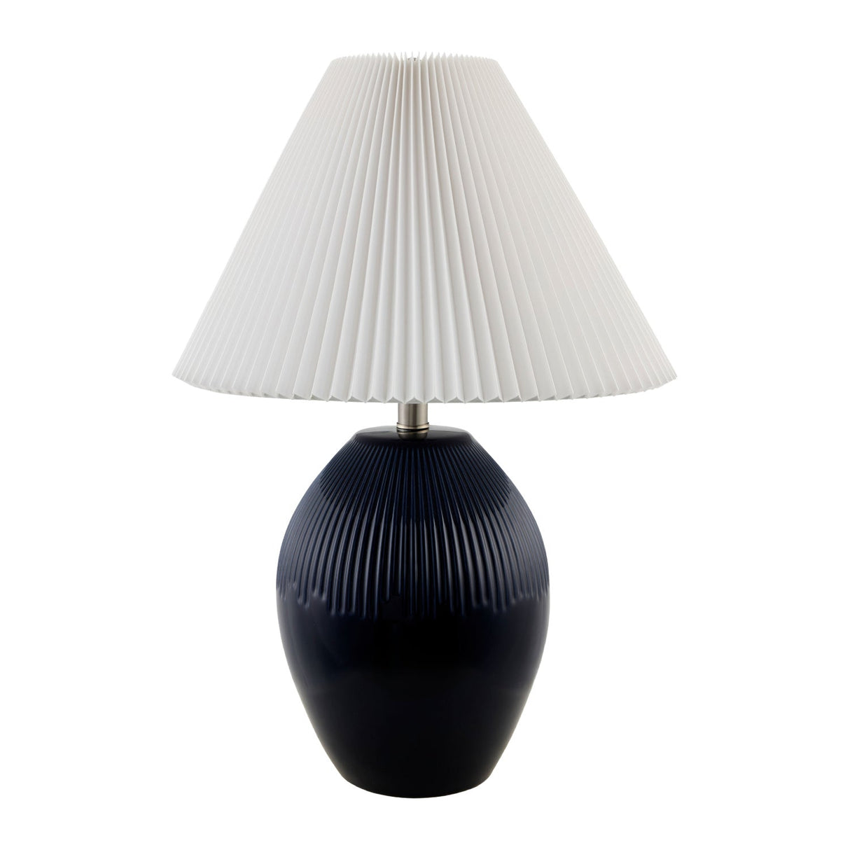 Modern European furniture - Ceramic Pleated Linen Table Lamp - www.oroa.com