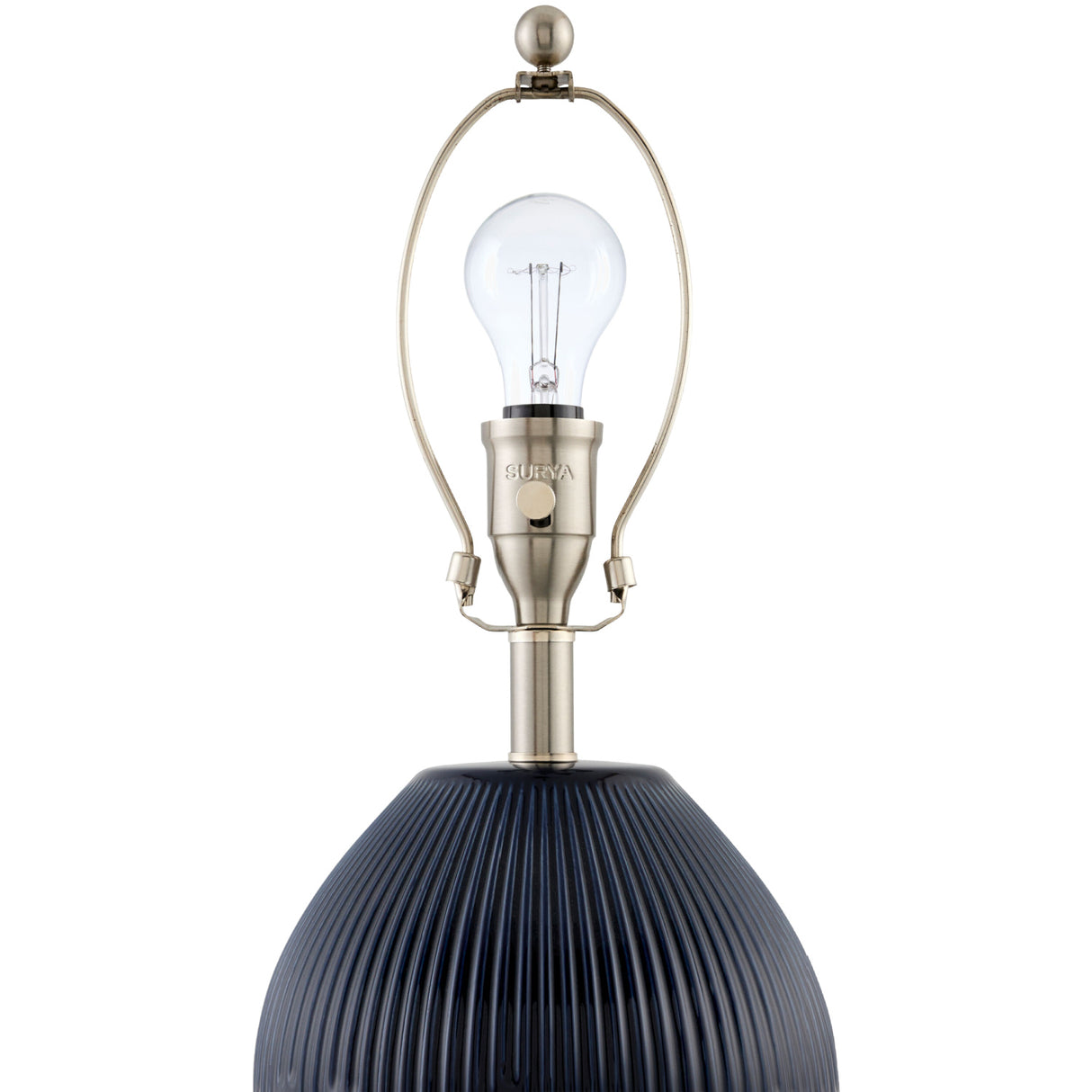 Modern European furniture - Ceramic Pleated Linen Table Lamp - www.oroa.com