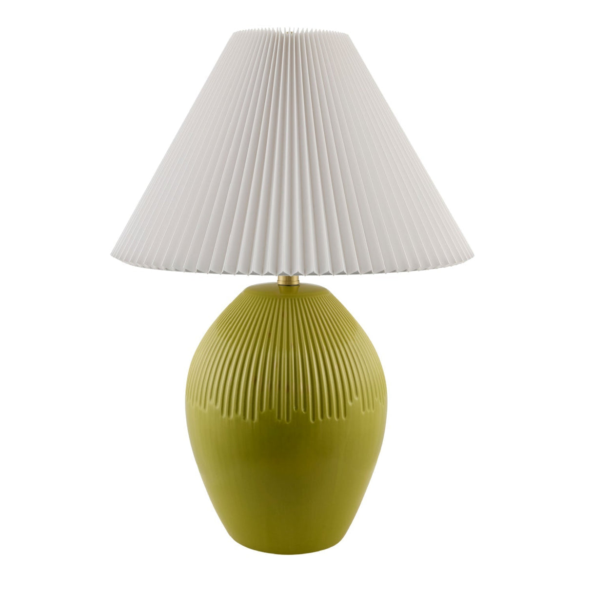 Modern European furniture - Ceramic Pleated Linen Table Lamp - www.oroa.com