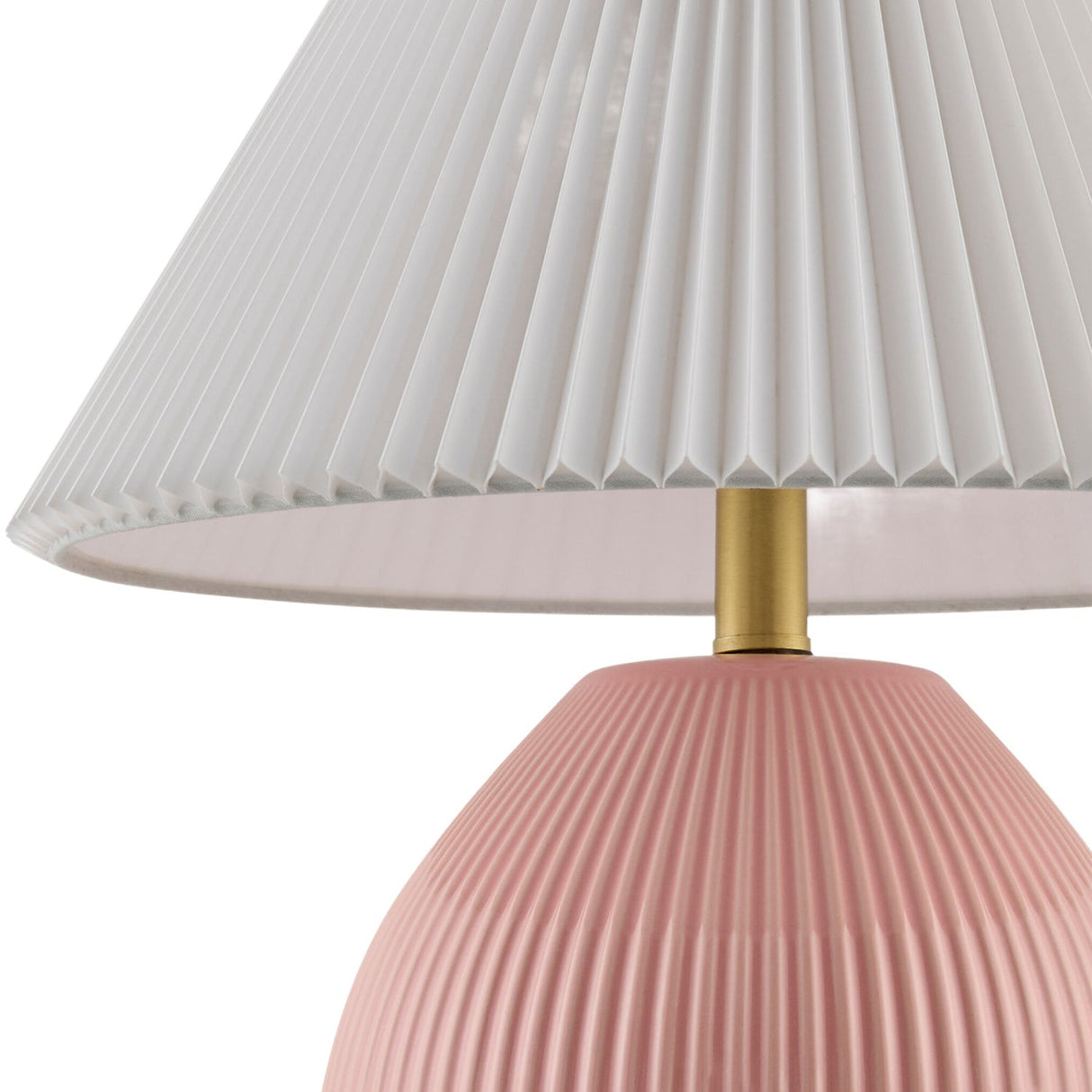 Modern European furniture - Ceramic Pleated Linen Table Lamp - www.oroa.com
