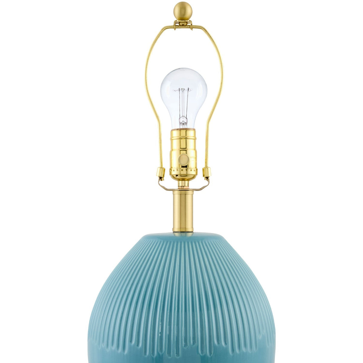 Modern European furniture - Ceramic Pleated Linen Table Lamp - www.oroa.com