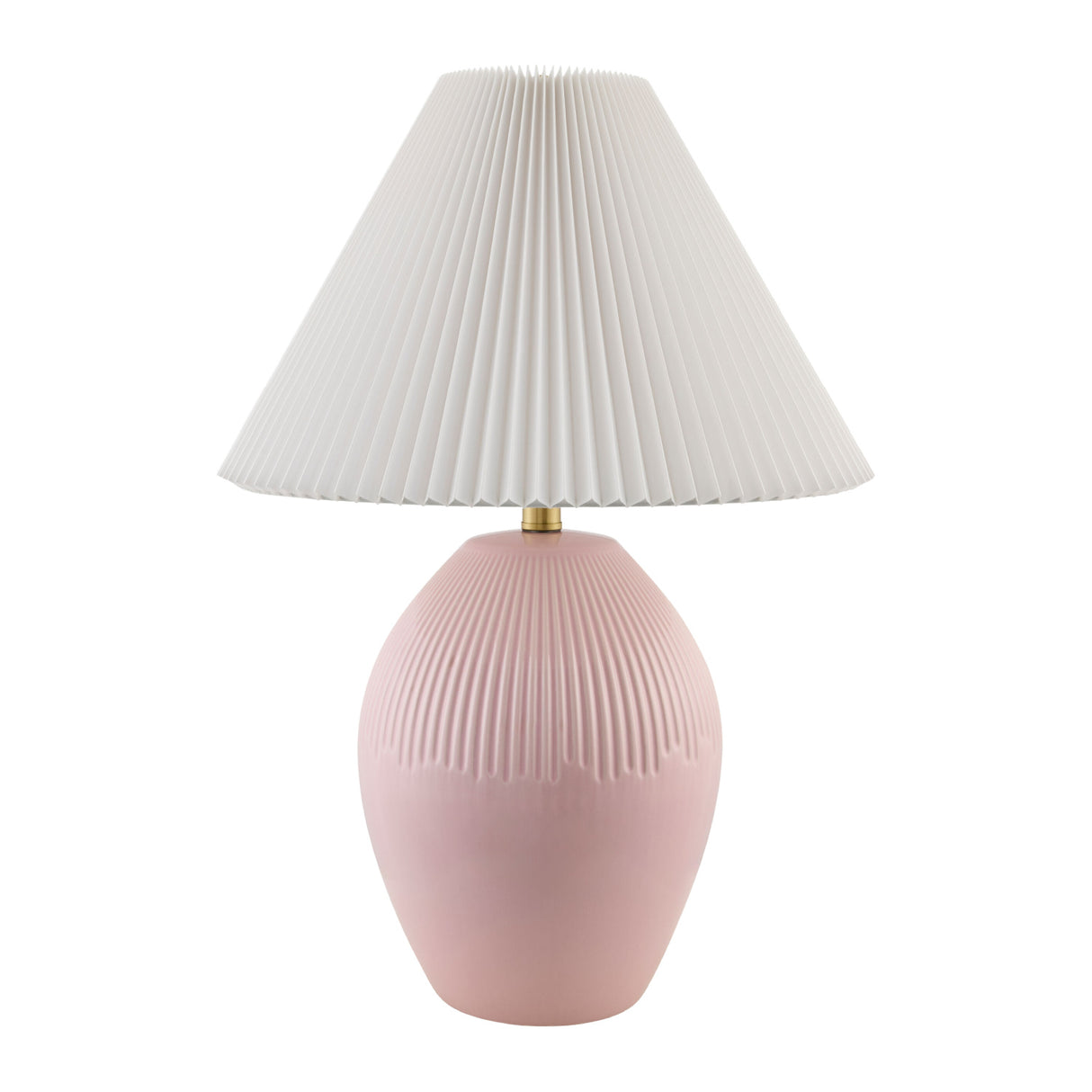 Modern European furniture - Ceramic Pleated Linen Table Lamp - www.oroa.com