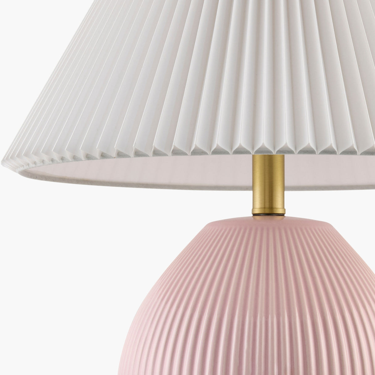 Modern European furniture - Ceramic Pleated Linen Table Lamp - www.oroa.com