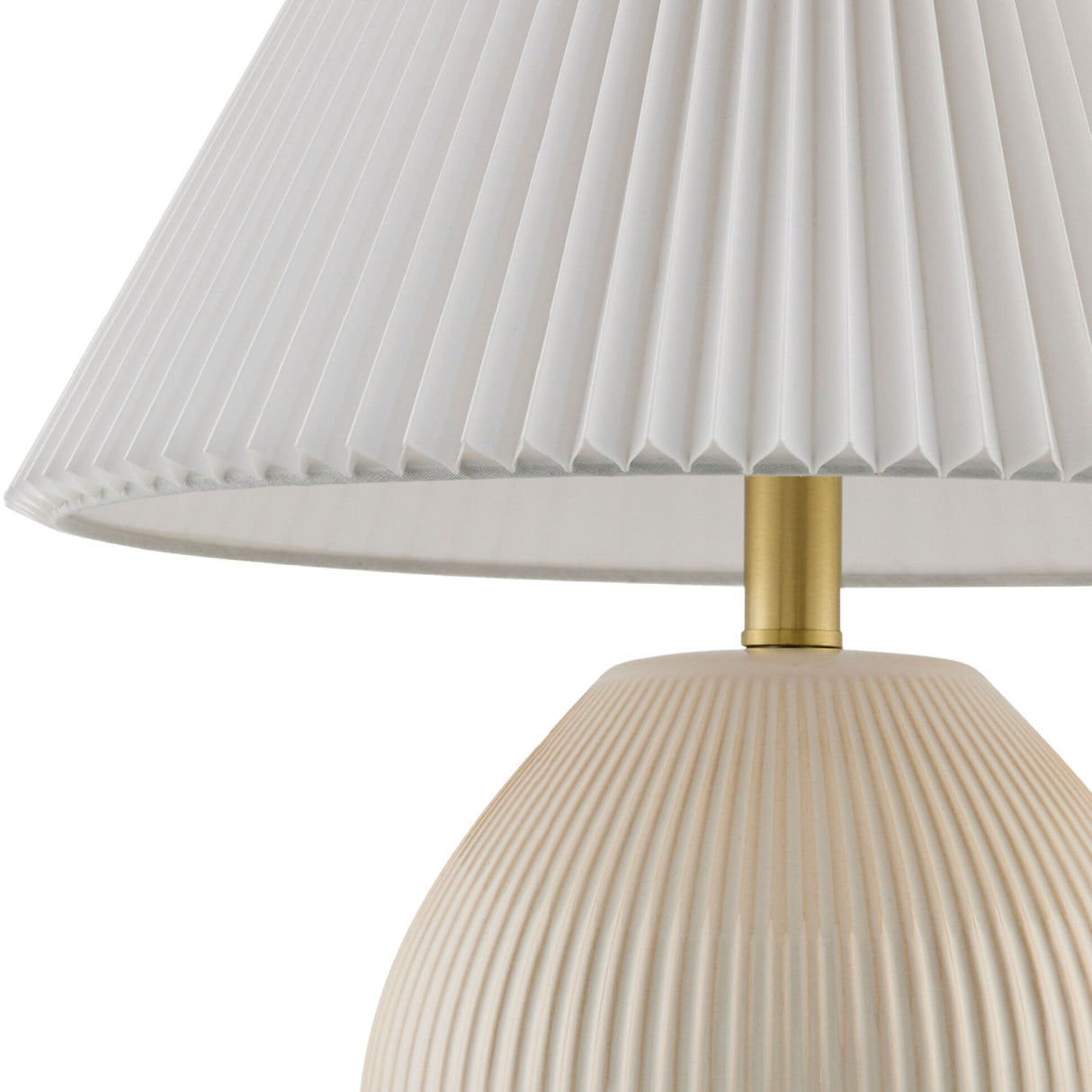 Modern European furniture - Ceramic Pleated Linen Table Lamp - www.oroa.com