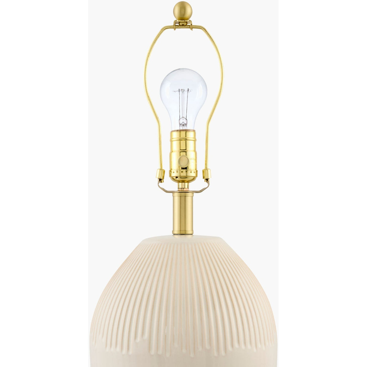 Modern European furniture - Ceramic Pleated Linen Table Lamp - www.oroa.com