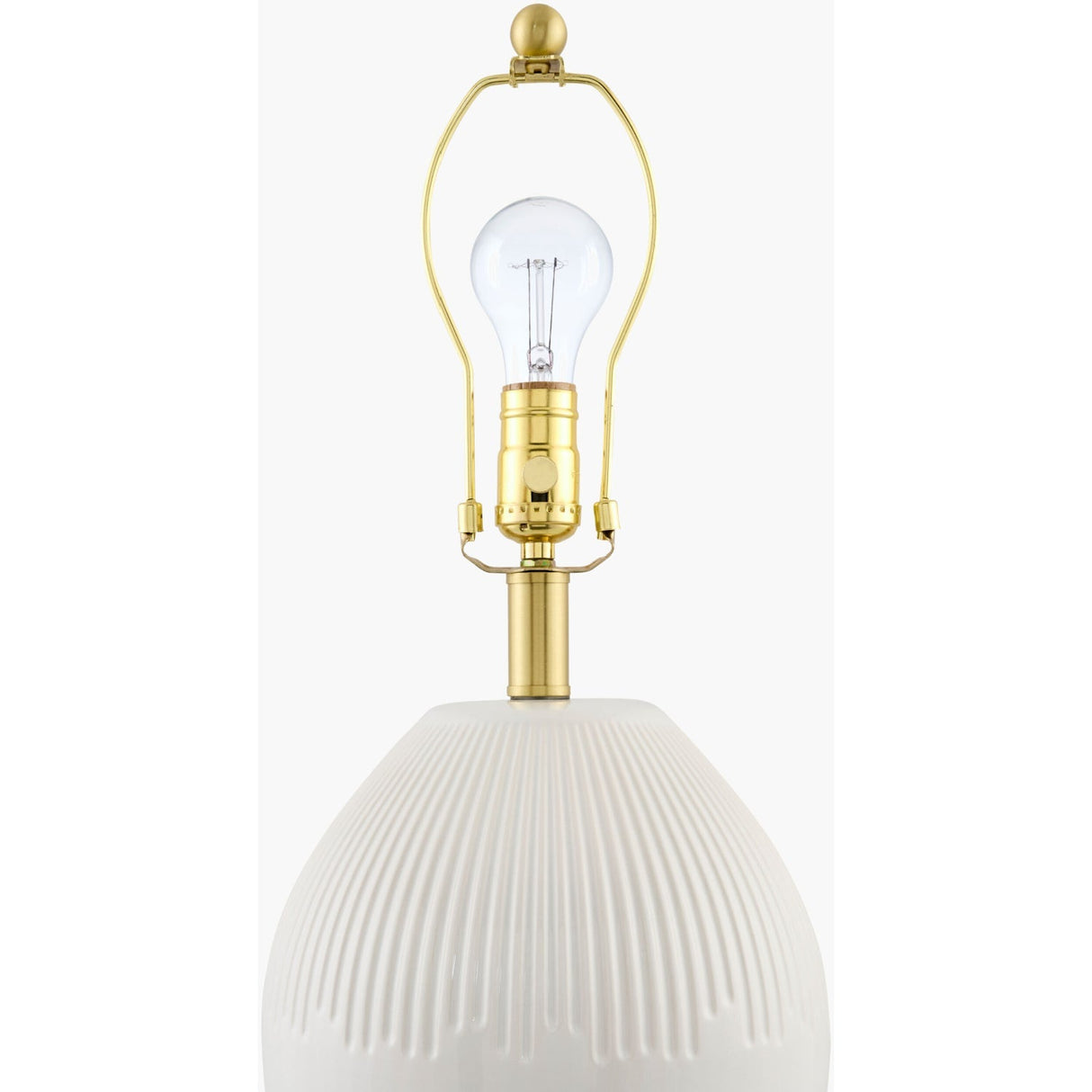 Modern European furniture - Ceramic Pleated Linen Table Lamp - www.oroa.com