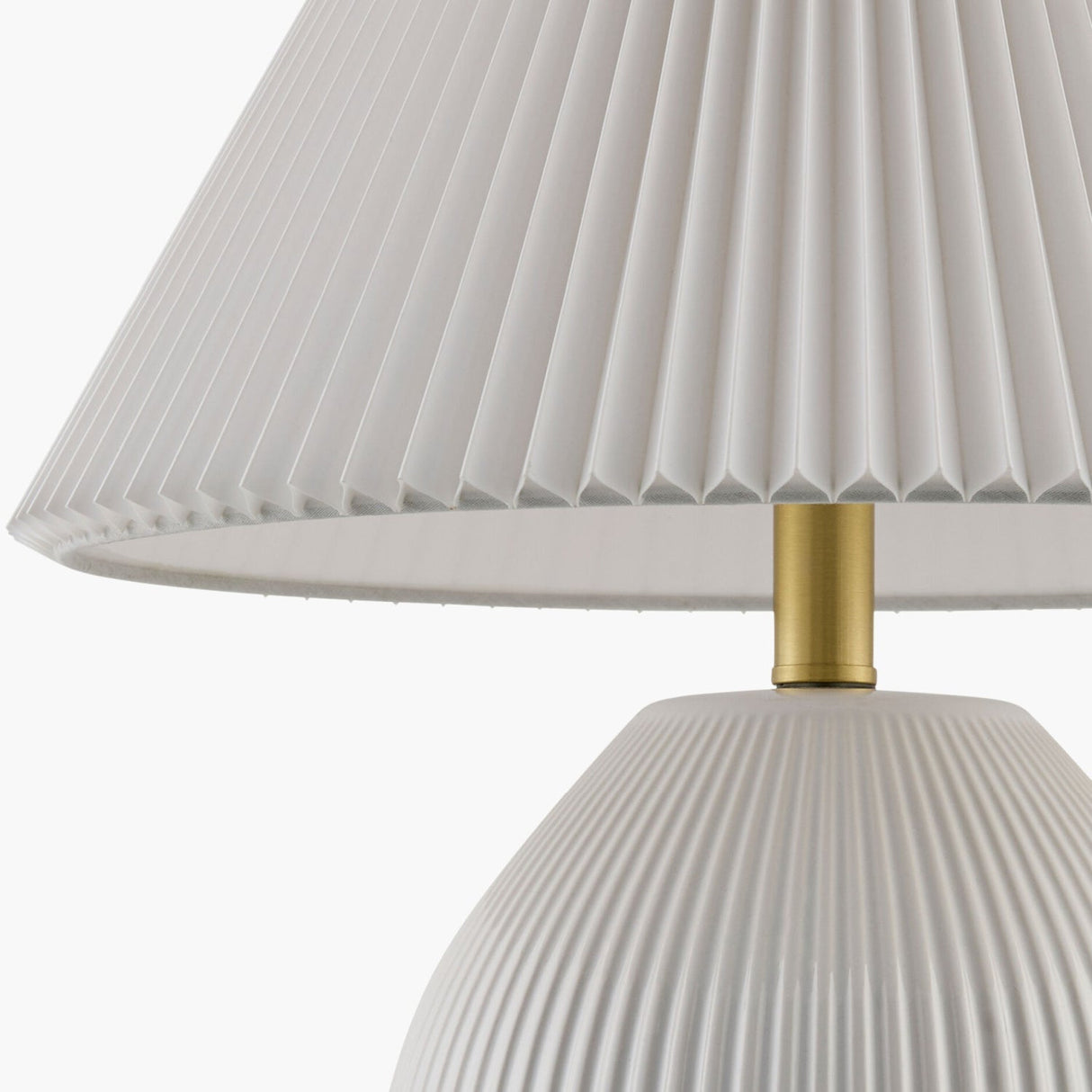 Modern European furniture - Ceramic Pleated Linen Table Lamp - www.oroa.com