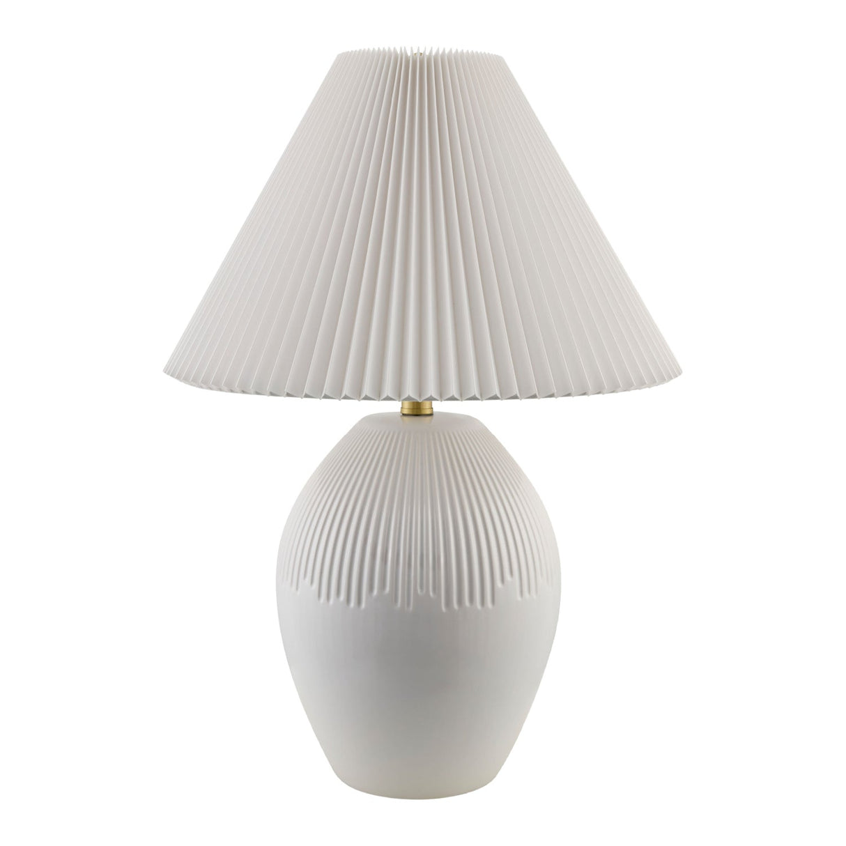 Modern European furniture - Ceramic Pleated Linen Table Lamp - www.oroa.com