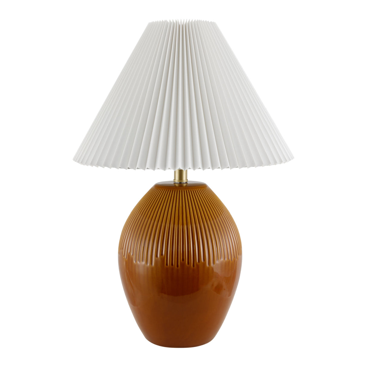Modern European furniture - Ceramic Pleated Linen Table Lamp - www.oroa.com