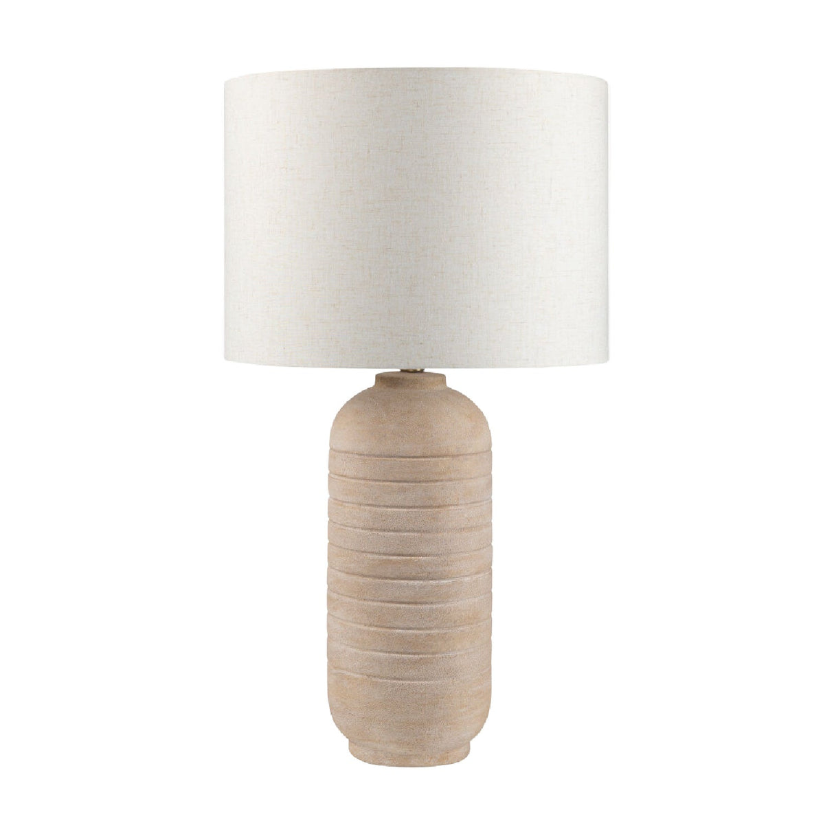 Modern European furniture - Beige Linen Ceramic Table Lamp - www.oroa.com