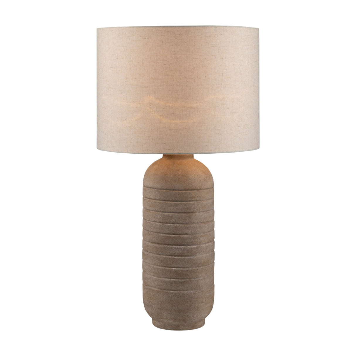 Modern European furniture - Beige Linen Ceramic Table Lamp - www.oroa.com