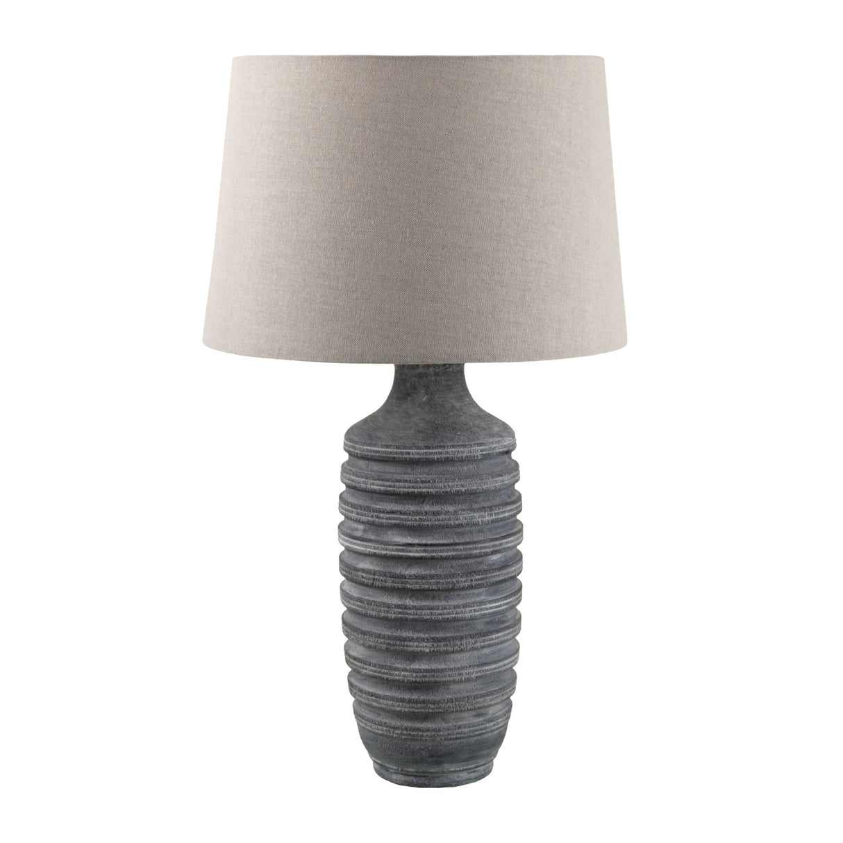 Modern European furniture - Gray Linen Accent Table Lamp L - www.oroa.com | Oroa.com